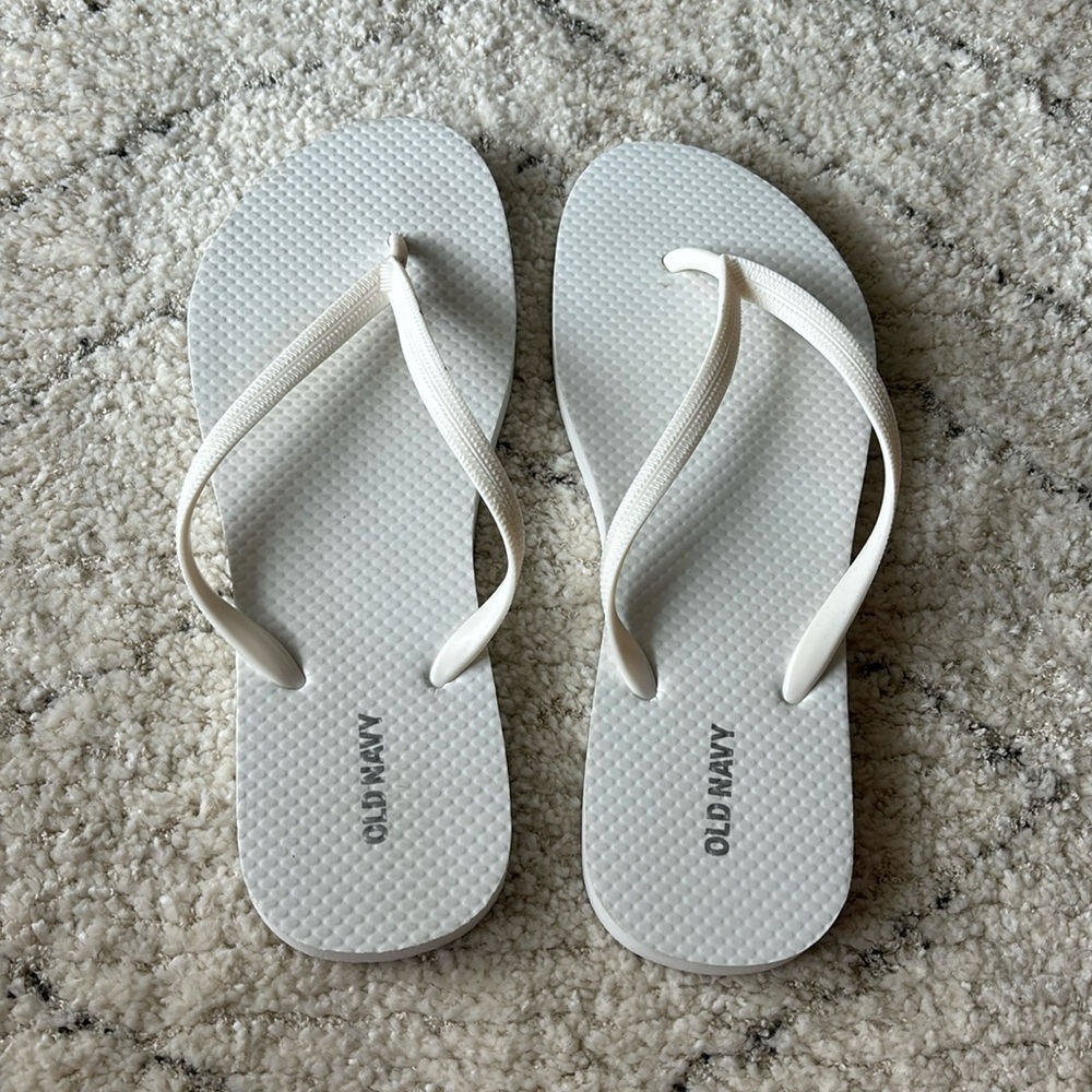 FREE Old Navy White Flip Flops Size 8